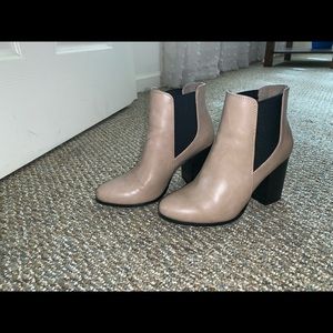 Tan/Black Ankle Booties
